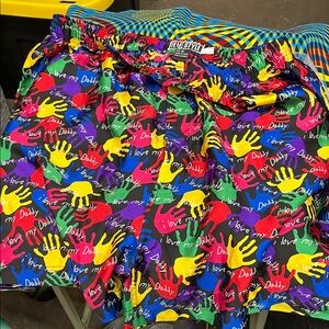 Ralph Marlin Multicolor Handprint Kids Shorts